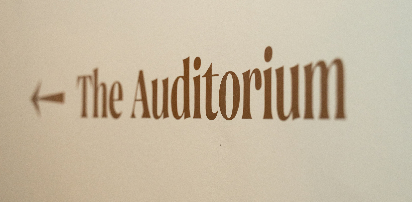 1805 Rooms gold signage